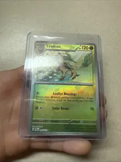 Pokemon Leafeon Prismatic Evolutions Holo Card 005/131 Master Ball Pattern - Image 2