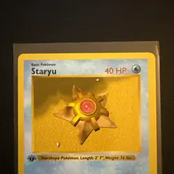 Pokemon Staryu 65/102 1st Edition Shadowless Base Set Card Unplayed Near Mint - Image 3