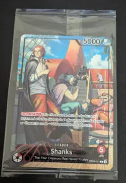 One Piece Shanks Leader PSA Promo Card Exclusive OP09-001 Sealed - Image 1
