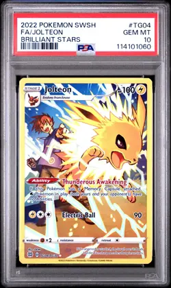 2022 Pokemon Sword & Shield Jolteon Fa #TG04 Brilliant Stars PSA 10 - Image 1