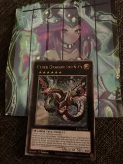 Yugioh 1x Cyber Dragon Infinity (Alternate Art) Quarter Century 1st Ed MINT - Image 2