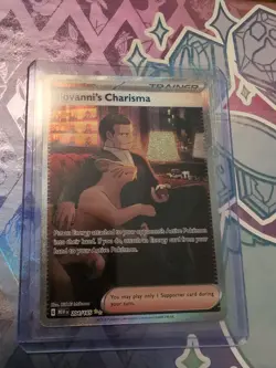 PokÃ©mon TCG Giovanni's Charisma Holo Card 204/165 Scarlet & Violet 151 Series - Image 1