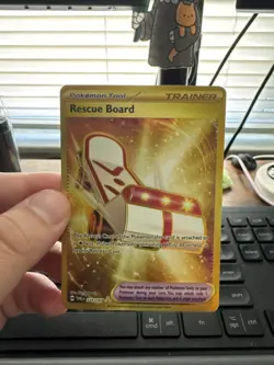Pokemon Rescue Board Twilight Masquerade Gold Hyper Rare TCG Card 225/167 - Image 1