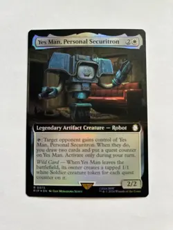 Yes Man, Personal Securitron NM (Extended Art) Universes Beyond Fallout Foil MTG - Image 2