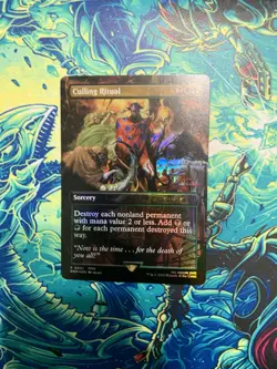 CULLING RITUAL  -  FINAL FANTASY MTG Promo WPN FULL ART NM Foil - Image 1