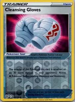 Cleansing Gloves 136/172 Trainer Reverse Holo Pokemon Card TCG Cards - Image 1
