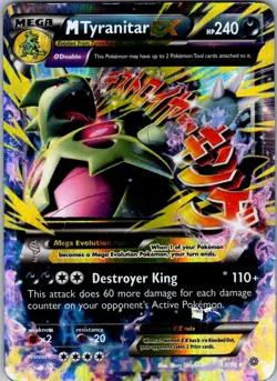 M Tyranitar EX 43/98 Pokemon Ancient Origins Ultra Rare -MP Creased - Image 1