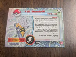 Beedrill 15 TOPPS Pokemon Card - Textured Foil - Image 4