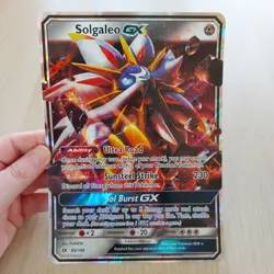 Pokemon TCG Oversized Sun & Moon Promo Card 89/149 Solgaleo GX Full Art Holo - Image 11