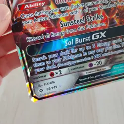 Pokemon TCG Oversized Sun & Moon Promo Card 89/149 Solgaleo GX Full Art Holo - Image 16