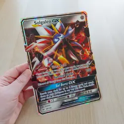 Pokemon TCG Oversized Sun & Moon Promo Card 89/149 Solgaleo GX Full Art Holo - Image 2
