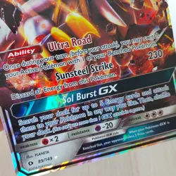 Pokemon TCG Oversized Sun & Moon Promo Card 89/149 Solgaleo GX Full Art Holo - Image 7