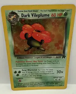 Dark Vileplume Holo Rare 13/82 NM Team Rocket Set WOTC 1999 TCG Pokémon Card - Image 1