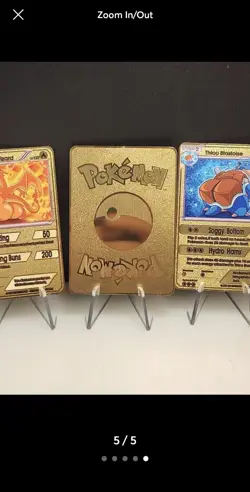 5 Thicc Sets Charizard Pikachu & Blastoise Collectible Metal Card Sets 4 WORD885 - Image 5