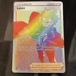 Lance 206/195 SWSH12: Silver Tempest Secret Rare Pokemon Card NM - Image 3