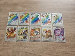 Pokemon Cards, Silver 10 Card Rainbow Bundle. - Image 1