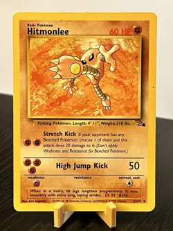 Hitmonlee 22/62 🥷Non Holo Rare- Lightly Played- Fossil - Vintage Pokémon Card - Image 5