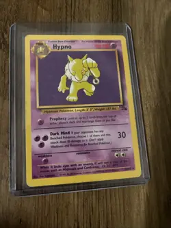 Pokémon TCG Hypno Fossil Card 23/62 Unlimited Regular Non-Holo Rare - Image 3