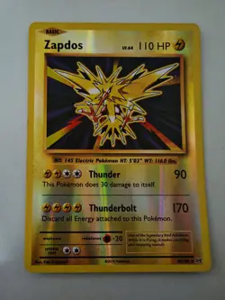 Pokémon TCG Zapdos Evolutions Reverse Holo Card 42/108 Rare - Image 11