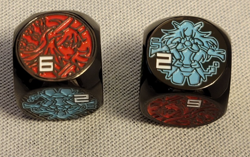 Manamoon Mana Moon 6-Sided Metal Dice Sky Strikers Yu-Gi-Oh 2x Amanda Lapalme - Image 2