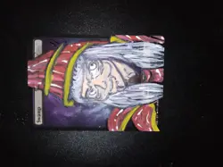Mtg Hand Painted Altered Art Swamp Yugioh Dark Magician Art - Image 2