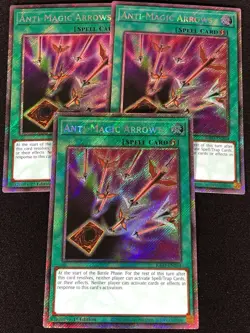 Yugioh Anti-Magic Arrows RA03-EN264 1st Platinum x3 (NM) - Image 1