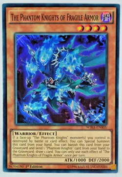 Yugioh The Phantom Knights of Fragile Armor WIRA-EN005 Super Rare 1st Edition - Image 1