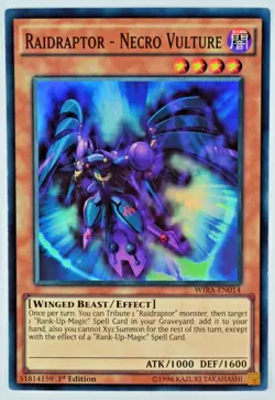 Yugioh Raidraptor - Necro Vulture WIRA-EN014 Super Rare 1st Edition - Image 1