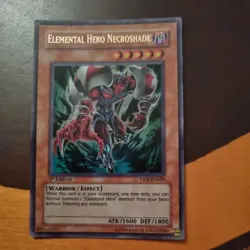 YUGIOH Ultra Rare Elemental Hero Necroshade YSDJ-EN000 1st Edition - Image 1