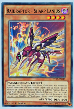 Yugioh Raidraptor - Sharp Lanius WIRA-EN019 Common 1st Edition - Image 2