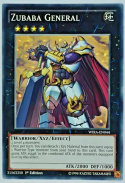 Yugioh Zubaba General WIRA-EN044 Common 1st Edition - Image 1