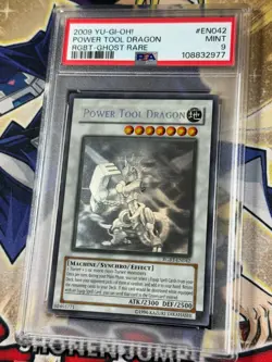 Yugioh PSA 9 Power Tool Dragon RGBT-EN042 Ghost Rare Unlimited CLEAN - Image 1
