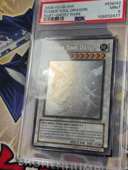Yugioh PSA 9 Power Tool Dragon RGBT-EN042 Ghost Rare Unlimited CLEAN - Image 10