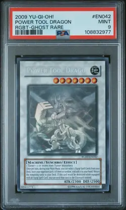 Yugioh PSA 9 Power Tool Dragon RGBT-EN042 Ghost Rare Unlimited CLEAN - Image 2