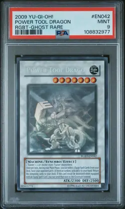 Yugioh PSA 9 Power Tool Dragon RGBT-EN042 Ghost Rare Unlimited CLEAN - Image 8