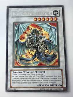 Yu-Gi-Oh! TCG Iron Chain Dragon CSOC-EN040 Crossroads of Chaos Unlimited Rare - Image 9