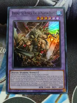 Yugioh Berfomet the Mythical King of Phantom Beasts Super AGOV-EN032 1st NM - Image 2