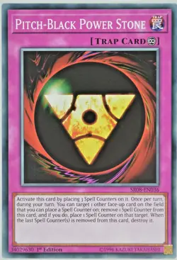 Yugioh Pitch-Black Power Stone SR08-EN036 Common 1st Edition - Image 1