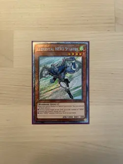 Yugioh Elemental HERO Stratos Platinum Secret Rare RA03-EN177 1st Edition NM - Image 1