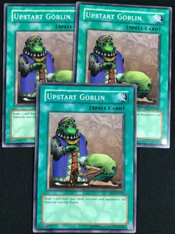 YUGIOH UPSTART GOBLIN DB1-EN018 COMMON X3 (NM) - Image 2