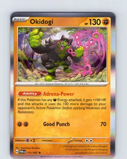Pokemon TCG Okidogi S&V Twilight Masquerade 111/167 Holo Rare Card NM - Image 1