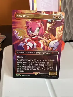 IN HAND - Amy Rose âœ¨RAINBOW FOILâœ¨ Secret Lair x Sonic - NM Magic MTG - Image 1