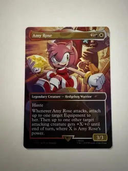 IN HAND - Amy Rose âœ¨RAINBOW FOILâœ¨ Secret Lair x Sonic - NM Magic MTG - Image 1