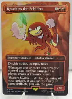 IN HAND - Knuckles the Echidna âœ¨RAINBOW FOILâœ¨ Secret Lair x Sonic - Magic MTG - Image 1