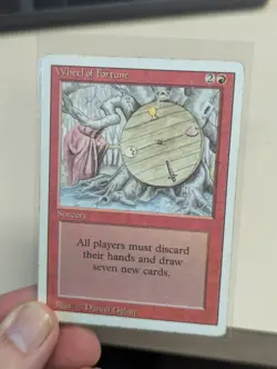 Wheel of Fortune Revised Edition Regular MTG Vintage Rare HP Heavy Play Magic - Image 2