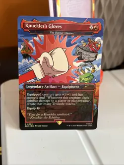 Knuckles's gloves FOIL Secret Lair x Sonic - NM Magic MTG - Image 1