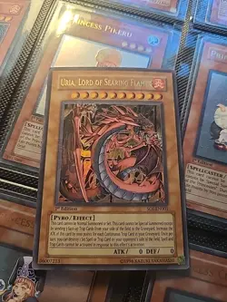 Yugioh - Uria, Lord of Searing Flames SOI-EN001 Ultra Rare 1st Edition - Image 1