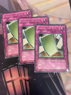 YUGIOH - PULLING THE RUG X3 - STON - 1ST/UNL - MP/HP - RARE - PLAYSET - Image 1