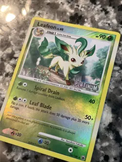 PokÃ©mon Leafeon Stamped Reverse Holo 24/100 Platinum Promo Card - Image 2