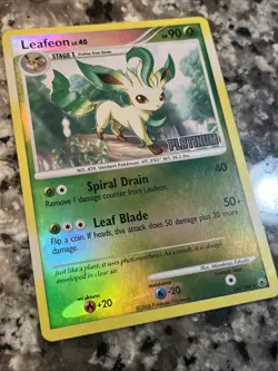 PokÃ©mon Leafeon Stamped Reverse Holo 24/100 Platinum Promo Card - Image 3